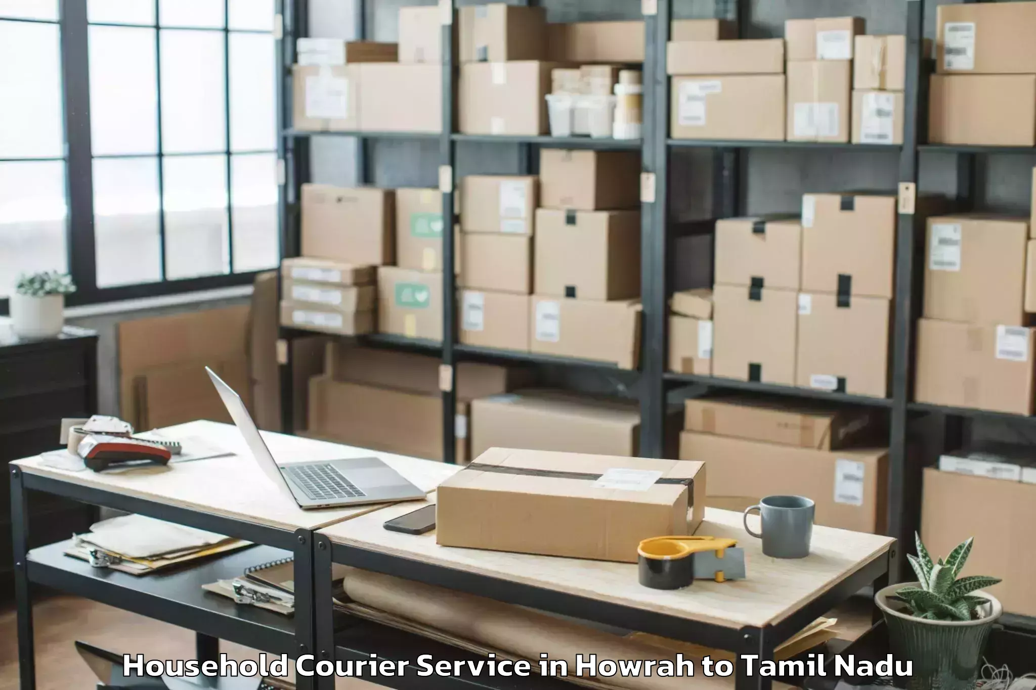 Book Your Howrah to Udumalpet Household Courier Today